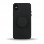 Wholesale iPhone Xs / X Pop Up Grip Stand Hybrid Case (Black)